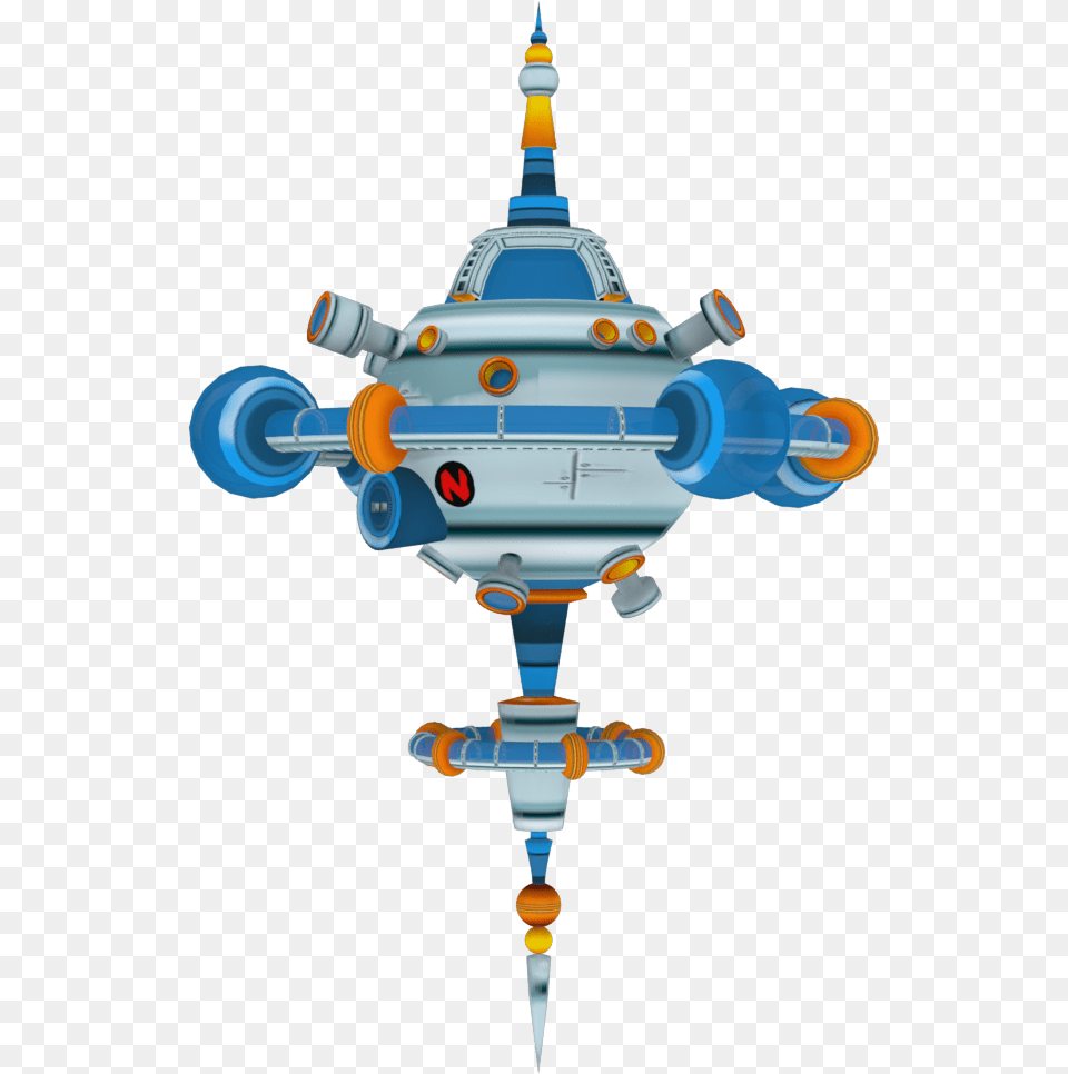 Transparent Space Station Crash Bandicoot Cortex Toy, Aircraft, Airplane, Transportation, Vehicle Png