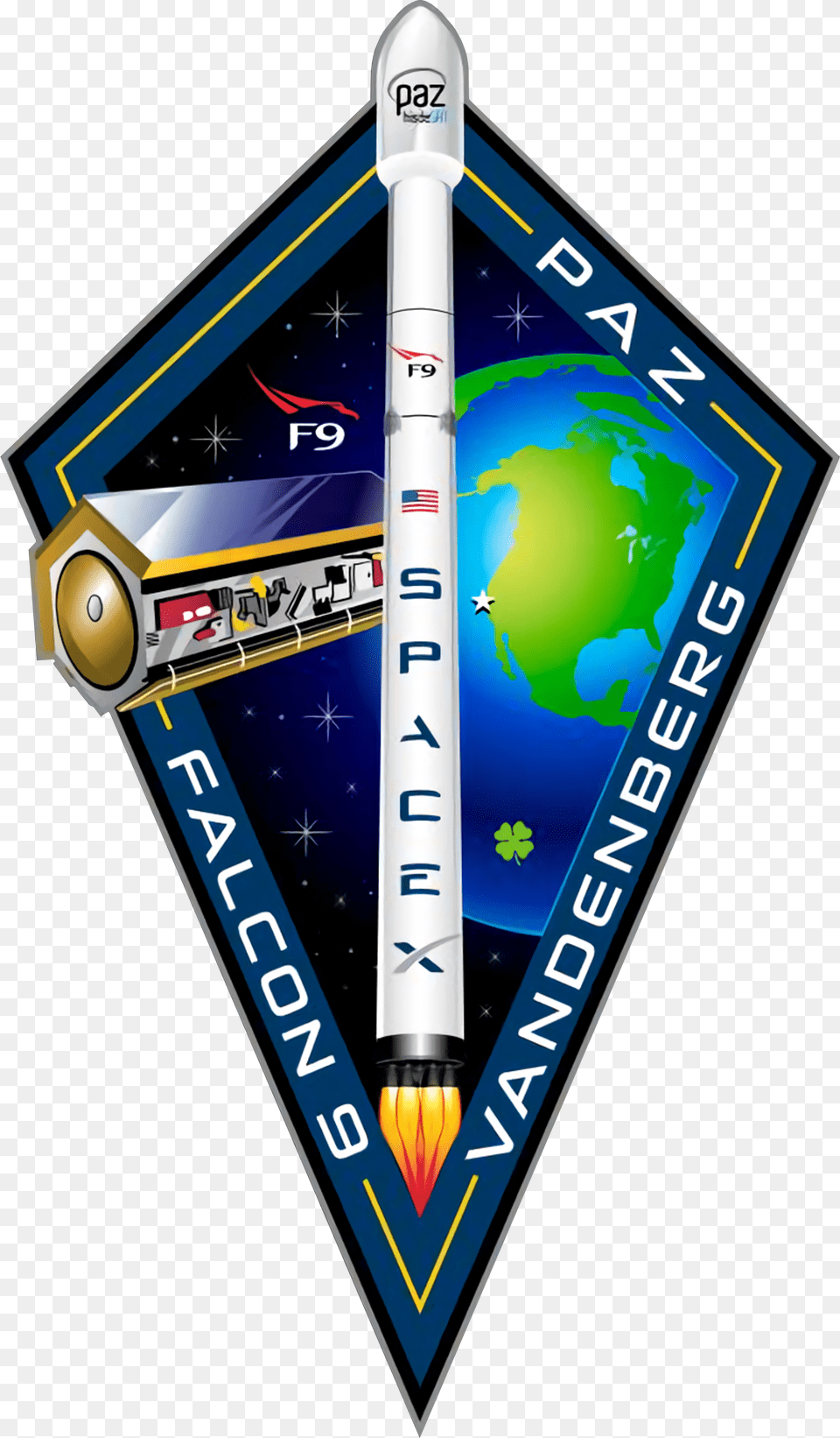 Transparent Space X Logo Falcon 9 Paz Patch Png Image