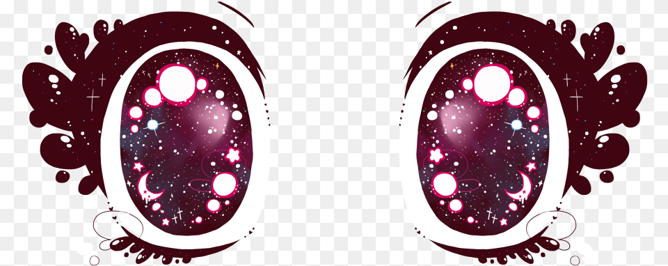 Transparent Sparkley Anime Eyes For Your Kawaii Pastel Cute Anime Eyes Transparent, Art, Graphics, Maroon, Purple Free Png Download
