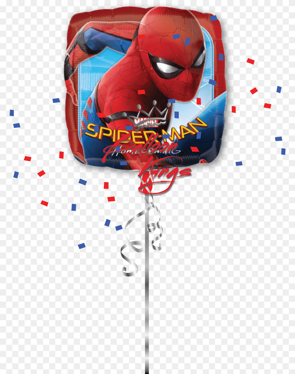 Transparent Spiderman Spiderman Balloons Birthday Transparent, Balloon, Adult, Male, Man Free Png Download