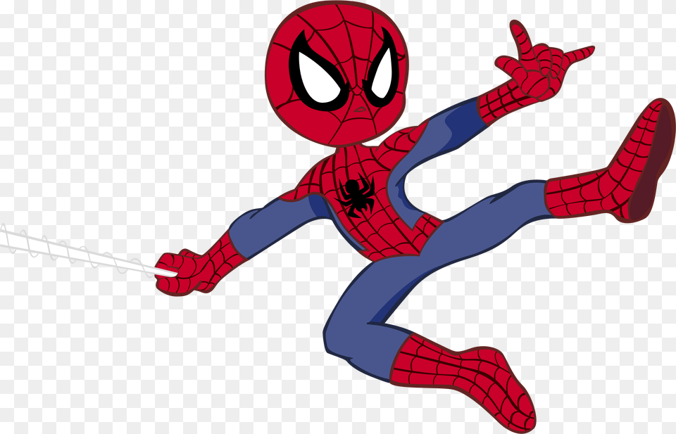 Transparent Spiderman Swinging, Book, Clothing, Comics, Glove Free Png Download