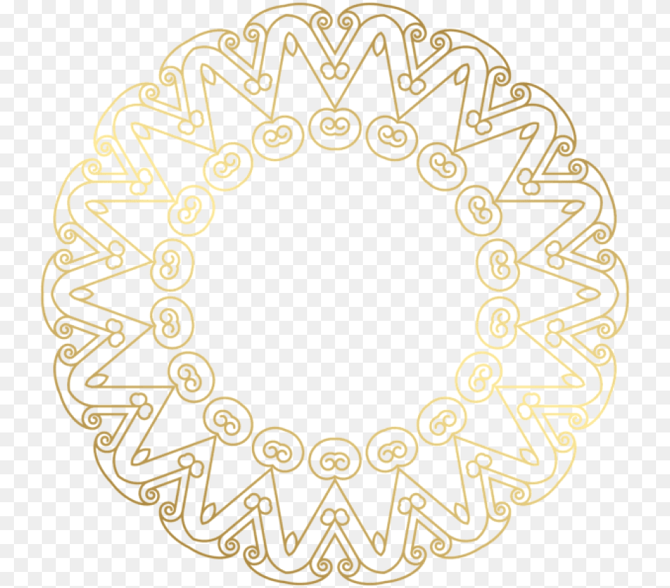 Transparent Spin Around Clipart Golden Clipart Round Border, Machine, Wheel, Accessories Png Image