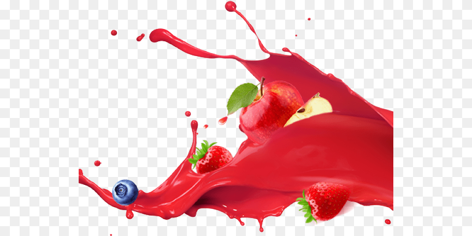 Splash Strawberry Fruit Splash, Berry, Food, Plant, Produce Free Transparent Png
