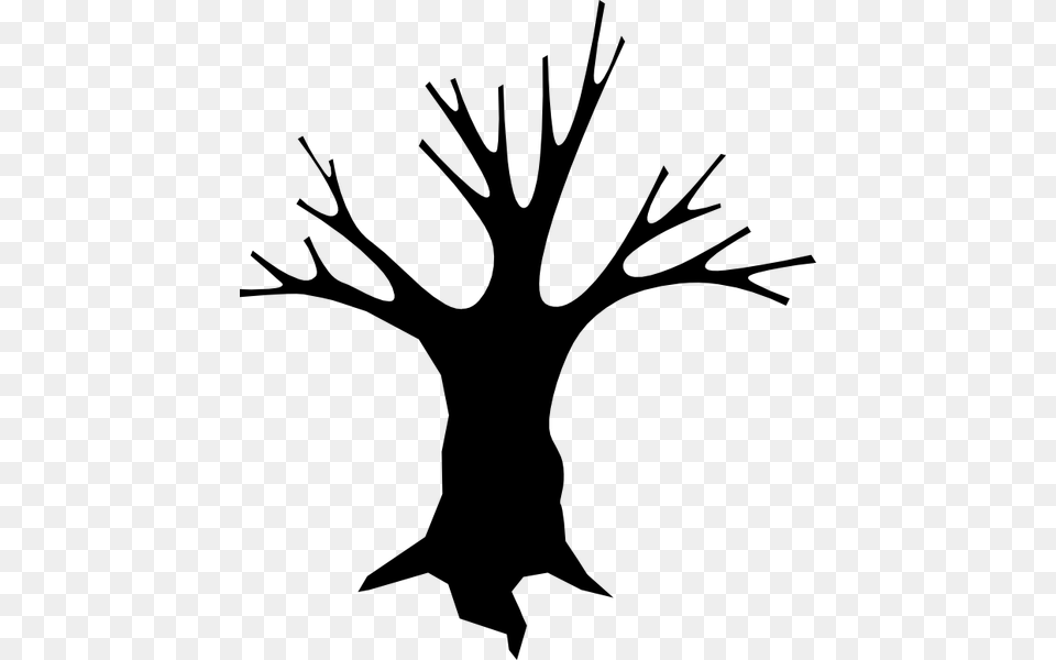 Transparent Spooky Tree, Gray Png Image
