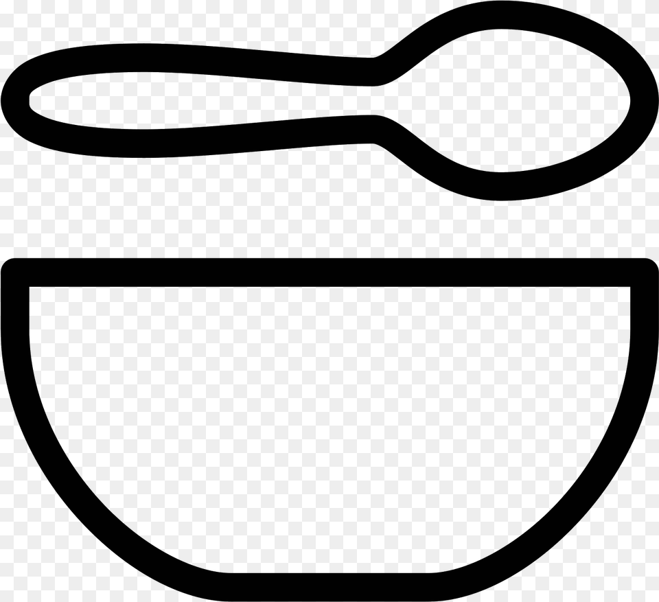 Transparent Spoon Icon Bowl And Spoon Icon, Gray Png Image