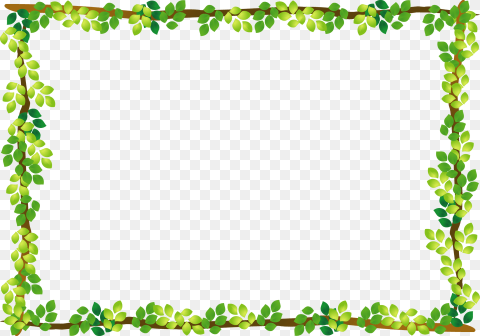 Transparent Square Borders, Green, Plant, Leaf, Pattern Free Png
