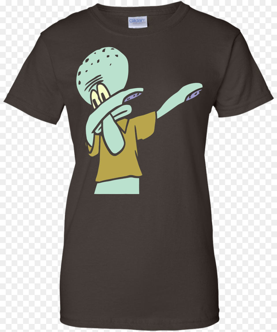 Squidward Dab Born In August Shirt, Clothing, T-shirt, Cutlery, Cartoon Free Transparent Png