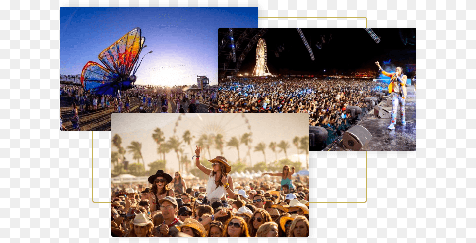 Transparent Stagecoach Music Festival, Art, Collage, Crowd, Person Free Png Download
