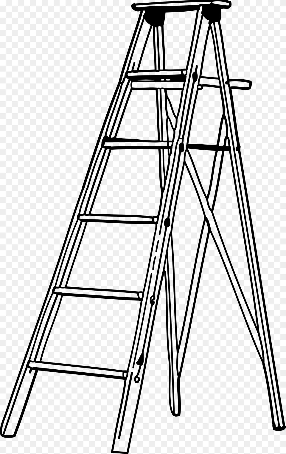 Staircase Clipart Black And White Ladder Clip Art, Gray Free Transparent Png