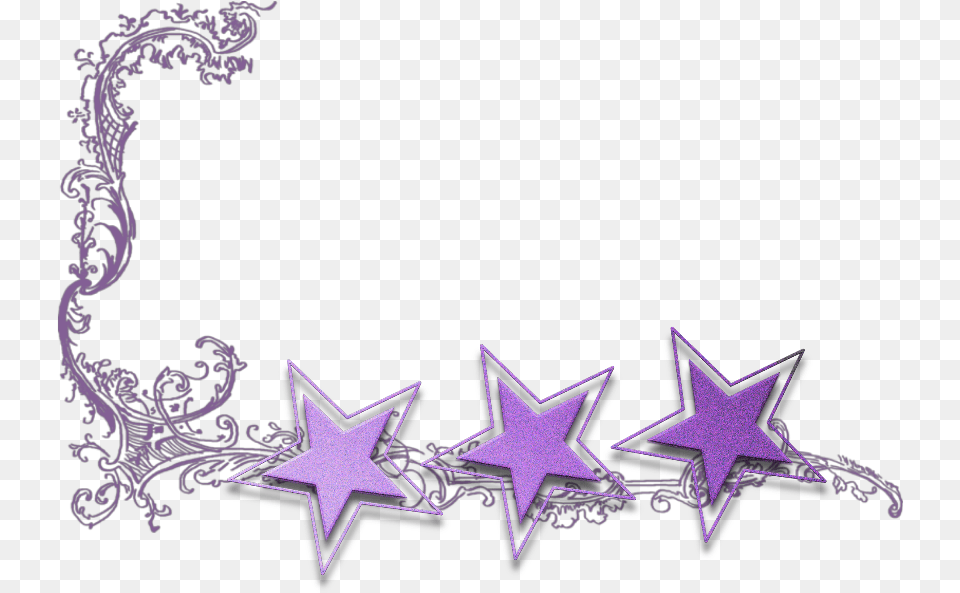 Transparent Star Border Clipart Purple Star Border, Pattern, Star Symbol, Symbol, Blackboard Png Image
