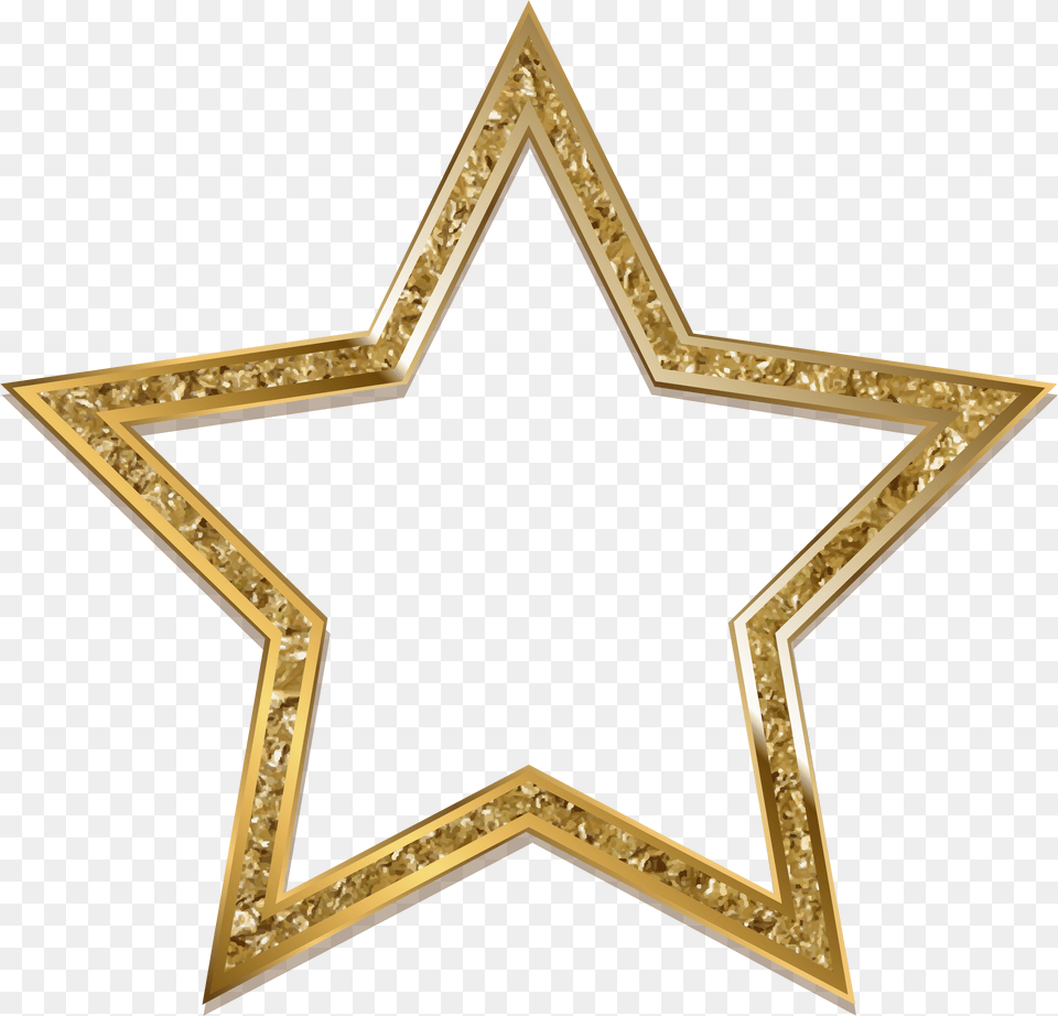 Transparent Star Decoration Clip Art, Gold, Cross, Symbol, Accessories Png Image