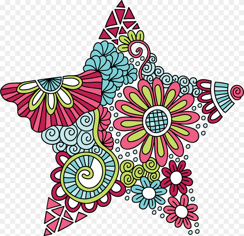 Transparent Star Doodle, Art, Pattern, Graphics Png Image