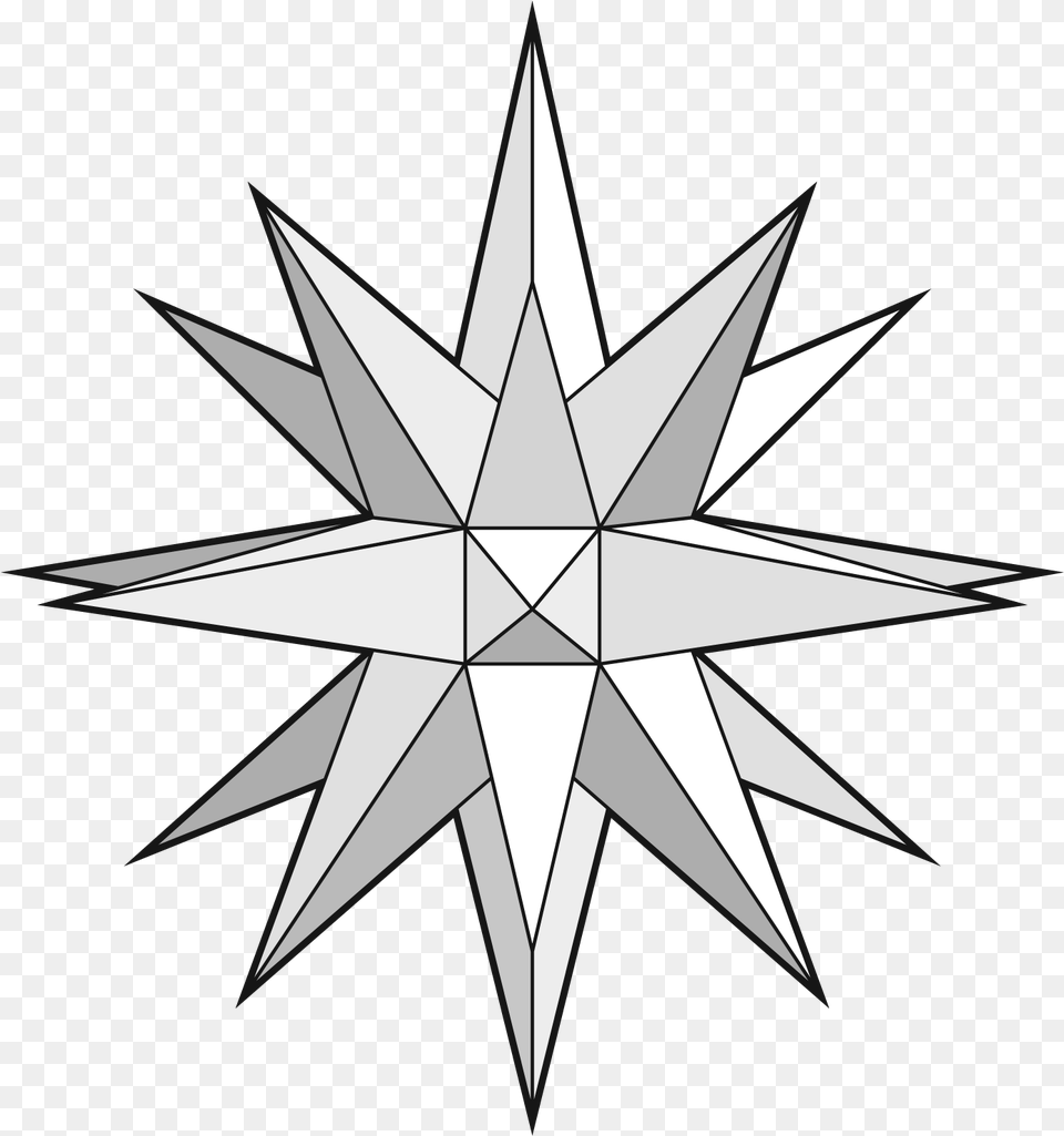 Star Of Bethlehem Clipart Papercraft Moravian Star Template, Star Symbol, Symbol Free Transparent Png