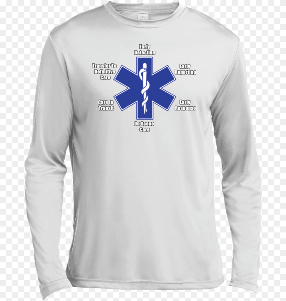 Star Of Life Ambulance Taxi T Shirt, Clothing, Long Sleeve, Sleeve, T-shirt Free Transparent Png