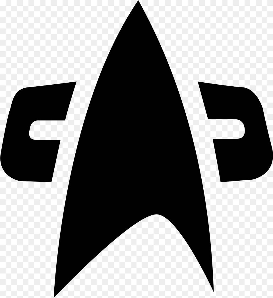 Transparent Star Trek Clipart Star Trek Voyager Symbol, Gray Png Image