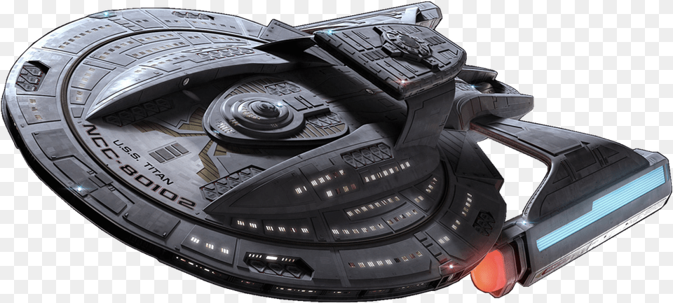 Transparent Star Trek Ship Luna Class Uss Titan, Aircraft, Spaceship, Transportation, Vehicle Free Png