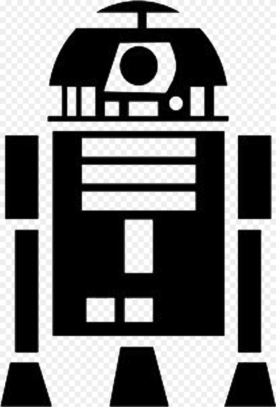 Transparent Star Wars Clipart R2d2 Star Wars Silhouette, Electronics, Mobile Phone, Phone, Robot Free Png Download