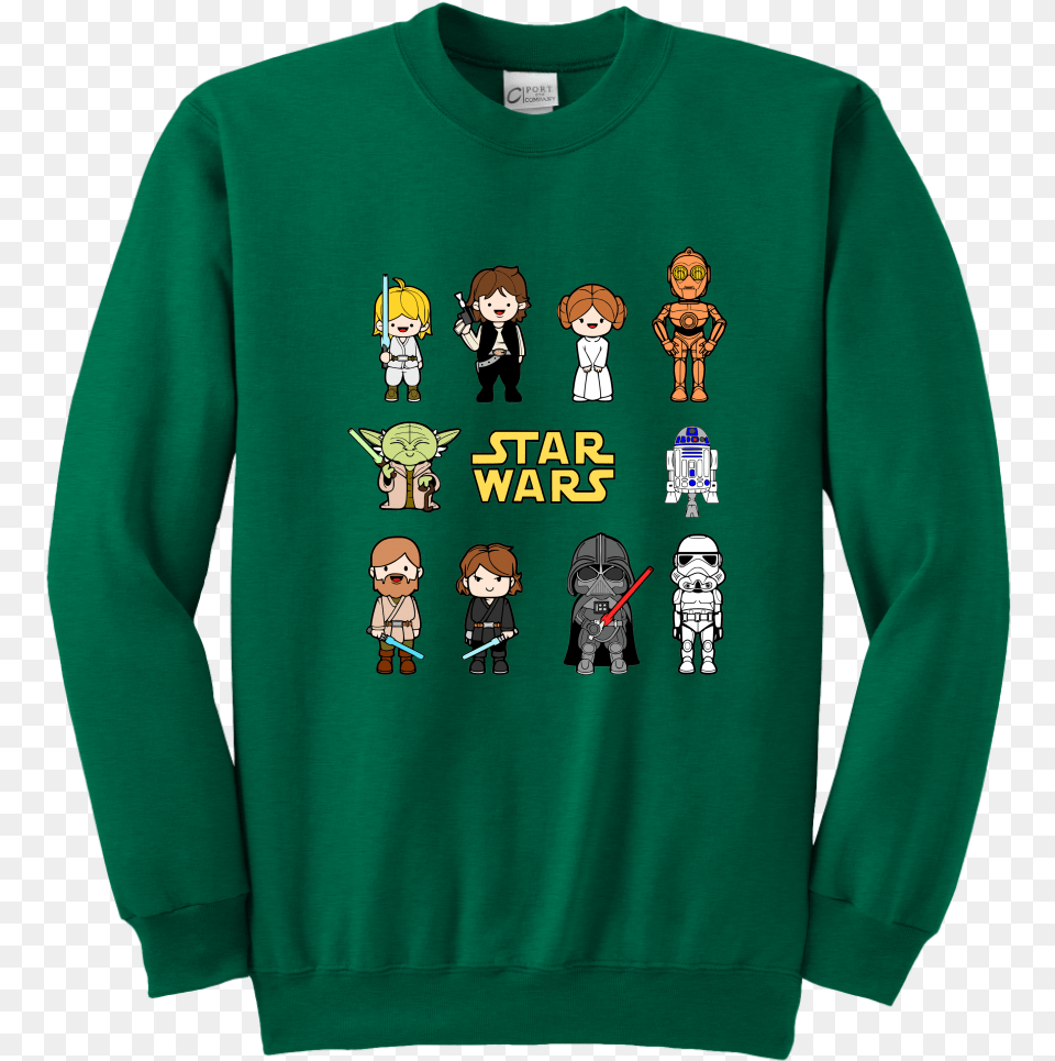 Star Wars Yoda Long Sleeved T Shirt, Clothing, Hoodie, Knitwear, Sweater Free Transparent Png