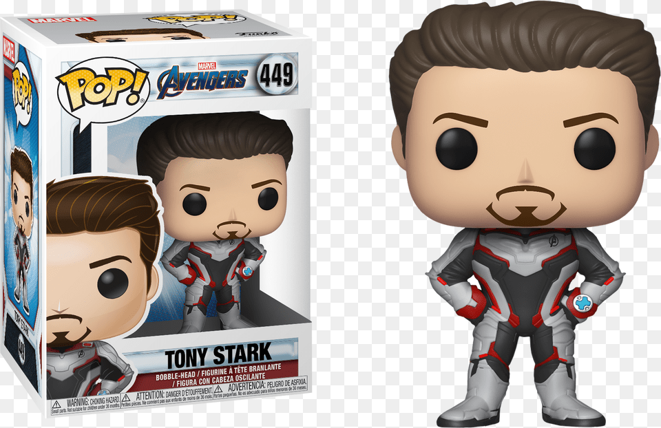 Transparent Stark Industries Funko Pop Avengers Endgame Tony Stark, Baby, Person, Face, Head Free Png