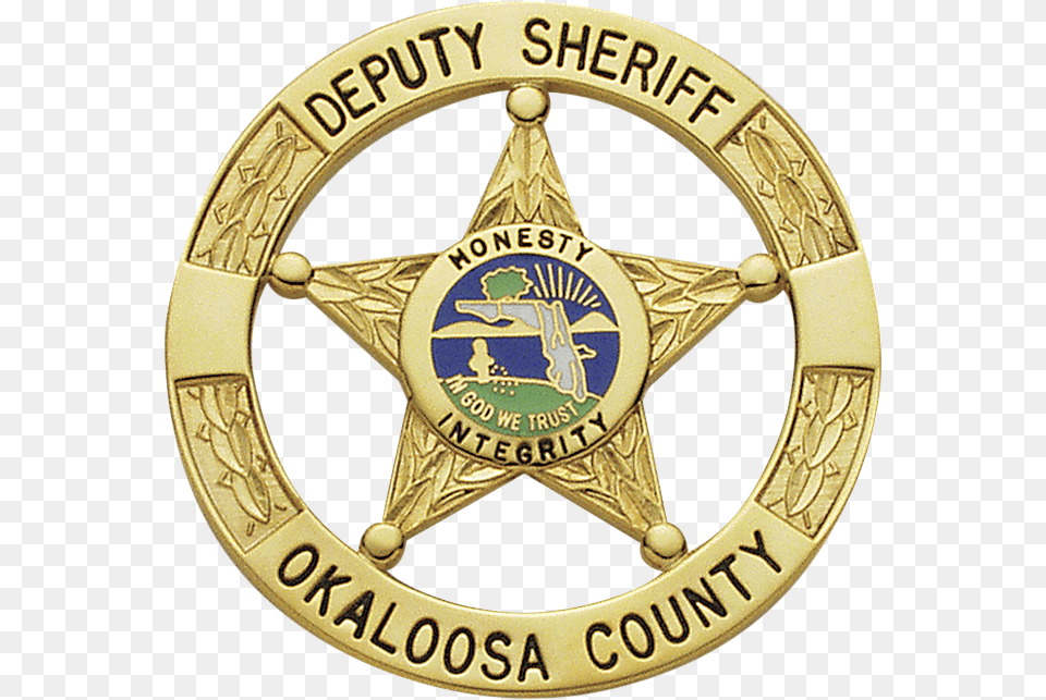 Stars Circle Okaloosa County Sheriff39s Office Badge, Logo, Symbol, Machine, Wheel Free Transparent Png