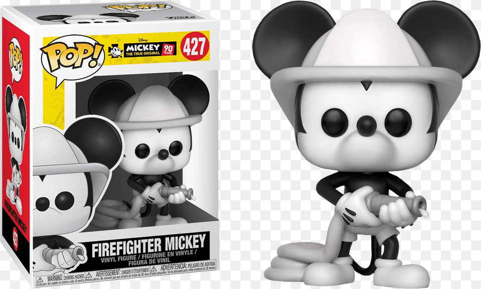 Transparent Steamboat Willie Firefighter Mickey Funko Pop, Toy, Baby, Person, Face Png Image