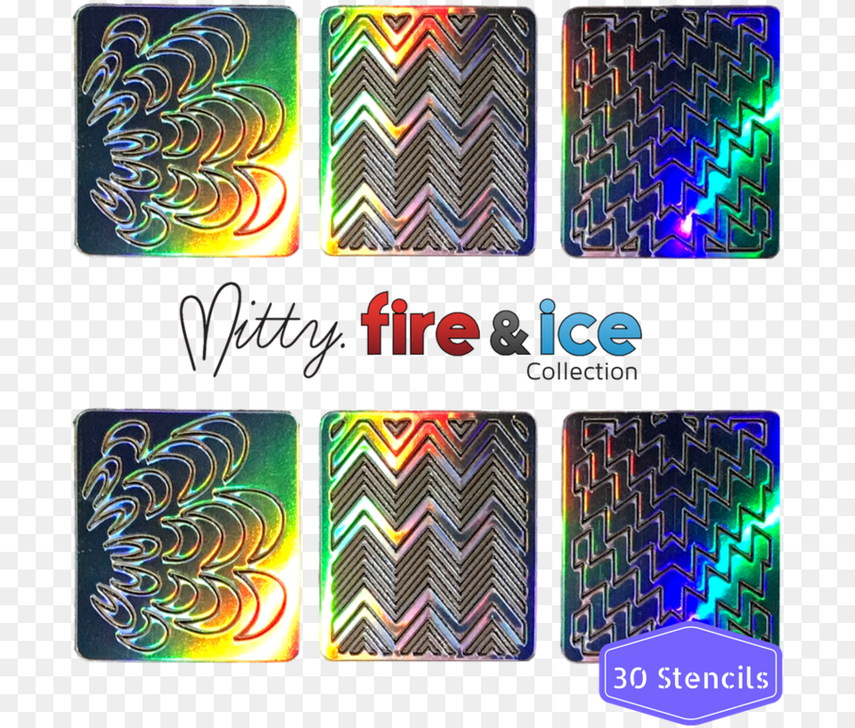 Transparent Stencil Fire And Ice, Pattern Free Png Download