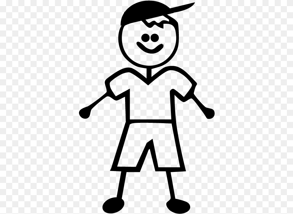 Transparent Stick Figure Family Stick Figure Boy Clipart, Gray Png Image