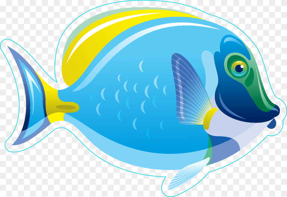 Transparent Sting Ray Clipart Cartoon Fish Realistic Blue, Animal, Sea Life, Surgeonfish, Shark Png