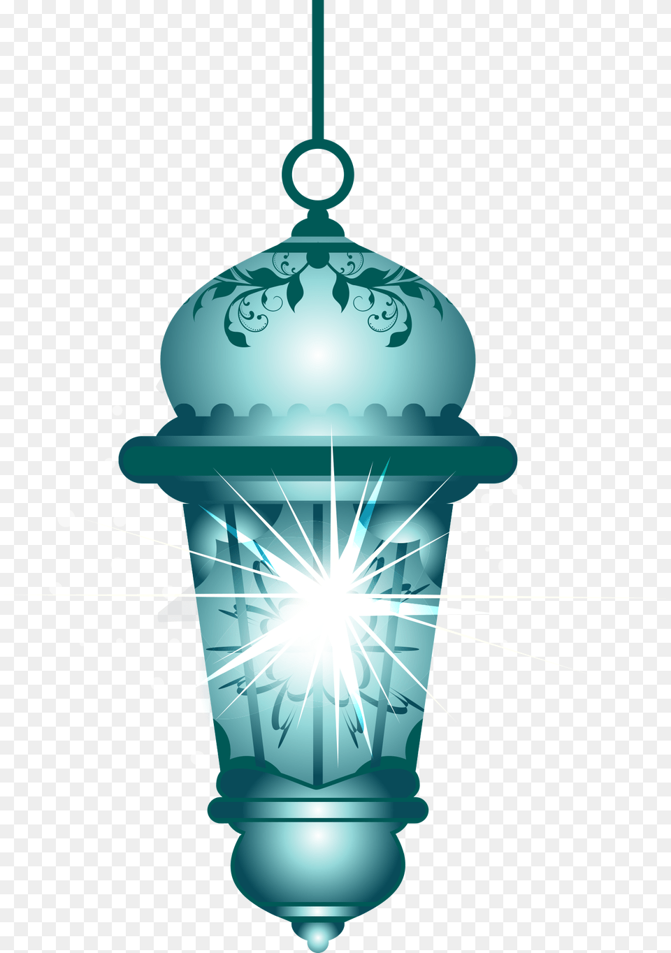 Transparent Stock Blue Islamic Transprent Islamic Light, Lamp, Lighting, Chandelier Png Image