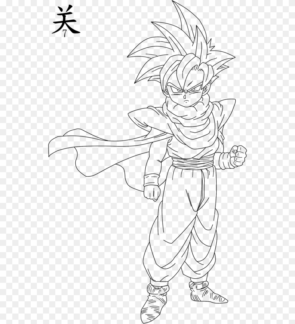 Transparent Stock Cells Drawing Gohan Teen Gohan Coloring Pages, Gray Png