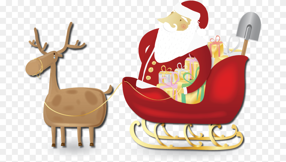 Transparent Stock Rudolph Claus Reindeer Sled Clip Santa Claus, Animal, Deer, Mammal, Wildlife Free Png Download