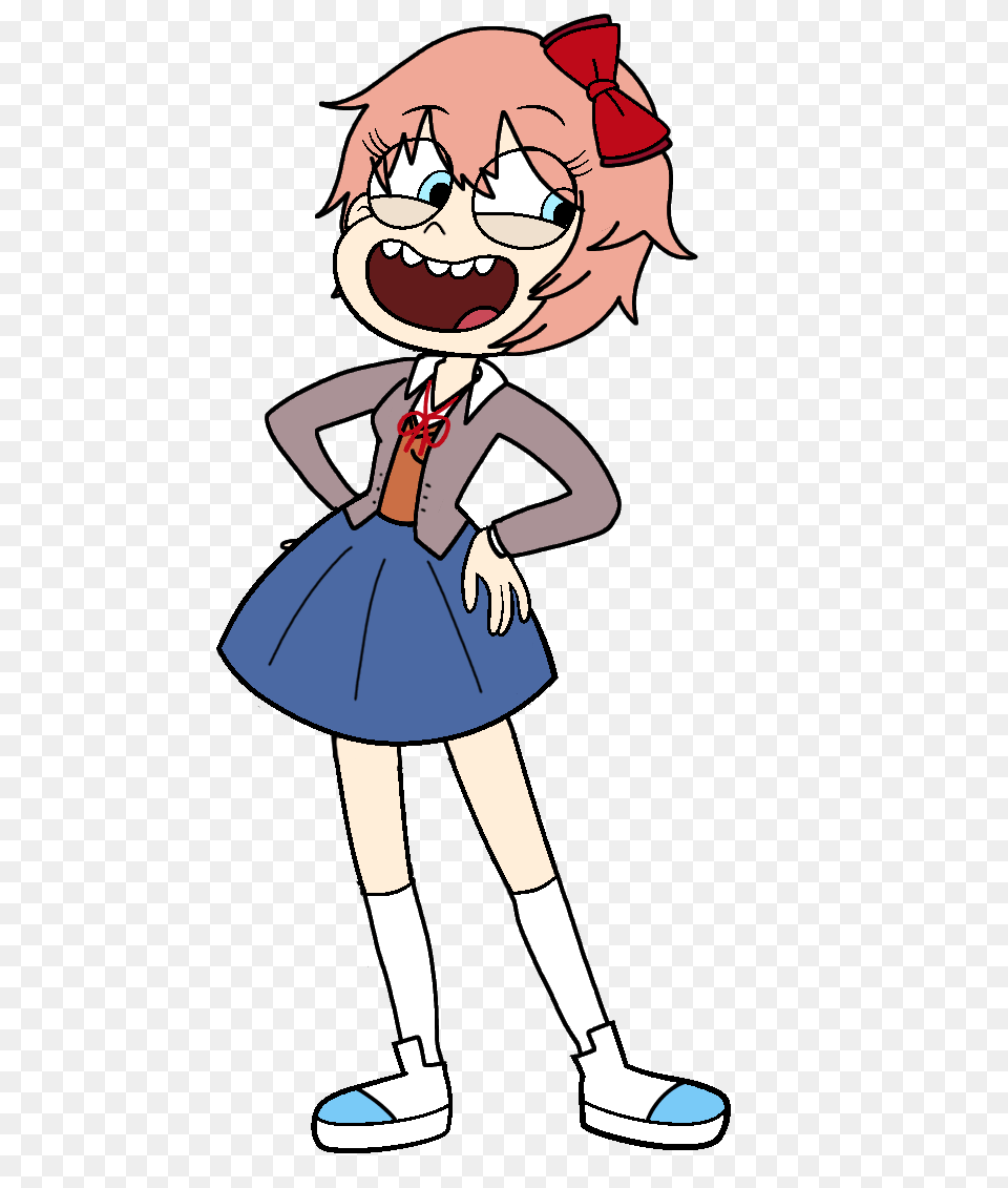 Transparent Stock Sayori In Style Of Star Vs The Clipart Star Vs The Forces Of Evil Art Style, Book, Publication, Comics, Baby Png Image