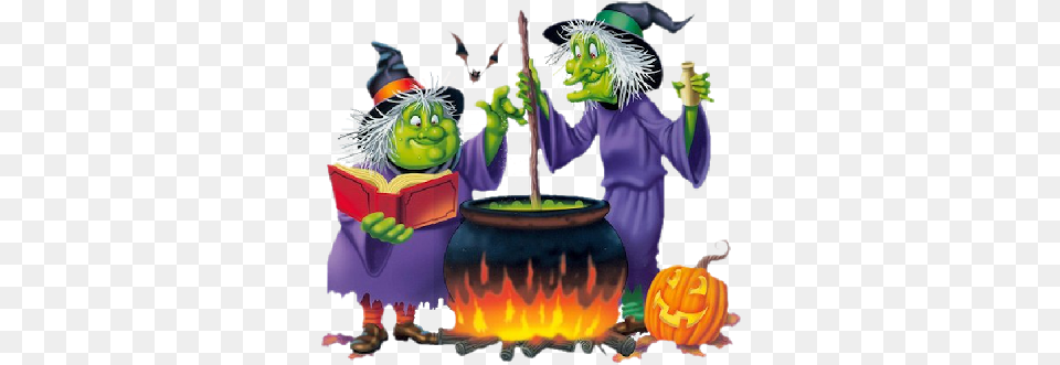 Transparent Stock Witchcraft Three Pencil And In Color Cartoon Halloween Witches, Adult, Female, Person, Woman Free Png Download