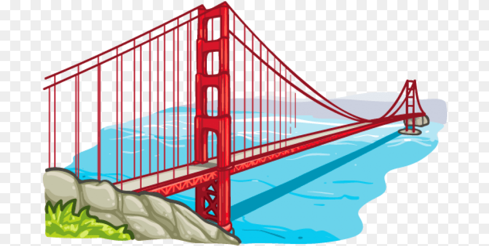Transparent Stone Bridge Clipart San Francisco Bridge Clipart, Suspension Bridge Free Png