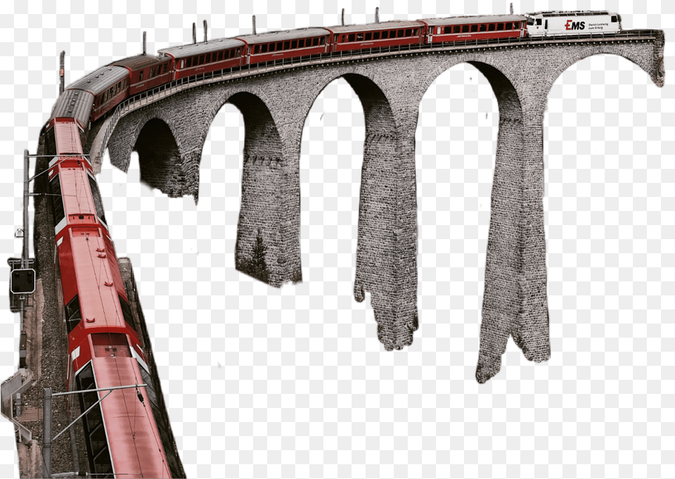 Transparent Stone Bridge Train With Bridge, Architecture, Building, Viaduct, Arch Png