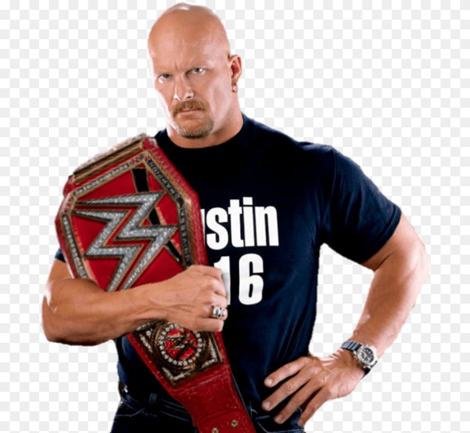 Transparent Stone Cold Steve Austin Stone Cold Steve Austin Wwe Champion, Accessories, Male, Person, Man Free Png Download