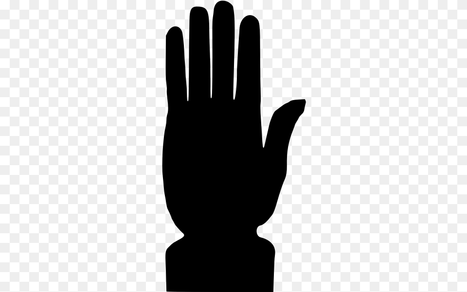 Transparent Stop Hand Clipart Stop Hand Silhouette, Gray Free Png