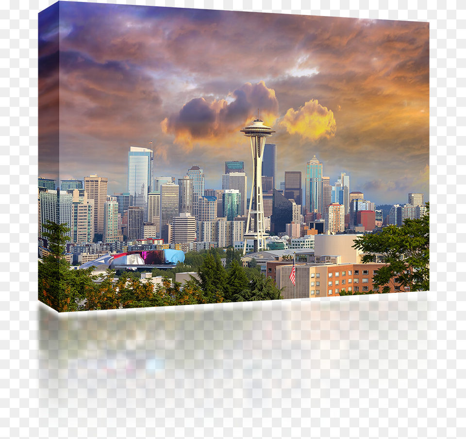 Stormy Sky Seattle, Architecture, Office Building, Metropolis, Urban Free Transparent Png