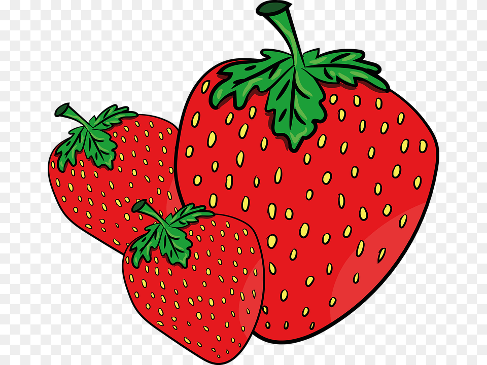 Transparent Strawberry Banana Clipart Background Bunga Strawberry Vector, Berry, Food, Fruit, Plant Free Png