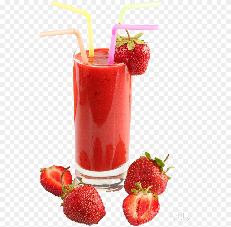 Transparent Strawberry Smoothie Clipart Strawberry Juice, Berry, Produce, Plant, Fruit Free Png Download