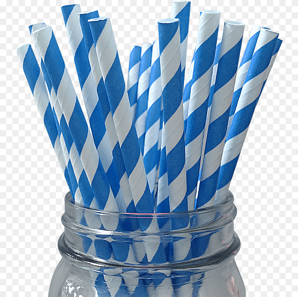 Transparent Straws Blue Striped Paper Straw, Jar Png Image