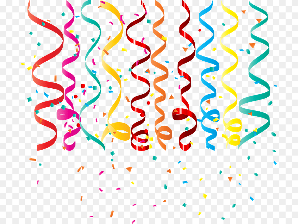 Transparent Streamers Birthday Streamers, Confetti, Paper Free Png Download