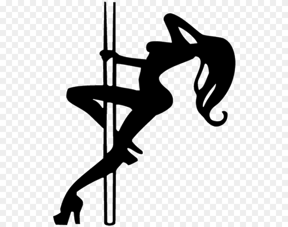 Transparent Stripper Silhouette Stripper Sticker, Stencil, Acrobatic, Person, Pole Vault Png
