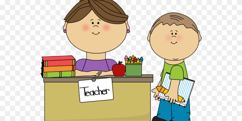 Transparent Students Working Clipart Teacher Student Clip Art, Book, Publication, Baby, Person Free Png