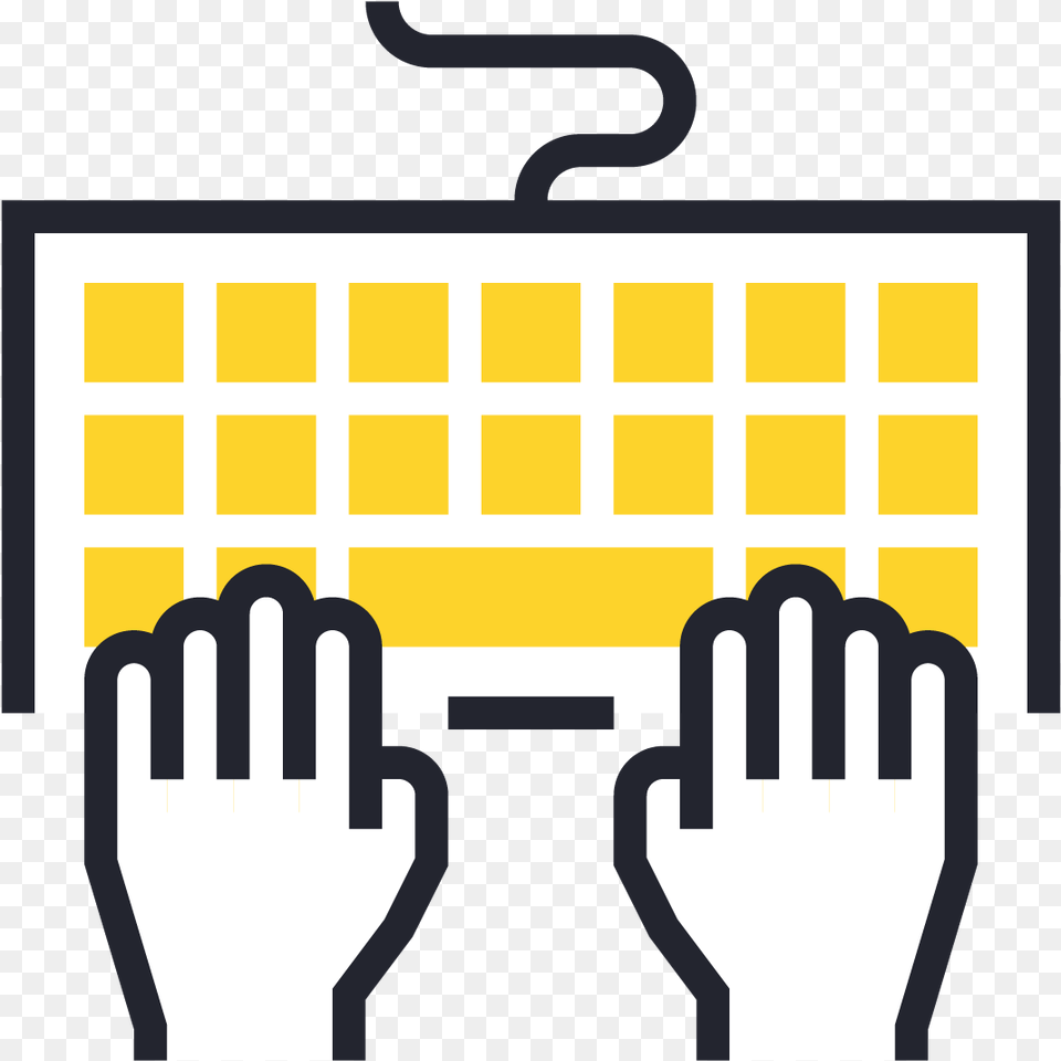 Transparent Submit Hands On Keyboard Icon, Computer, Computer Hardware, Computer Keyboard, Electronics Png