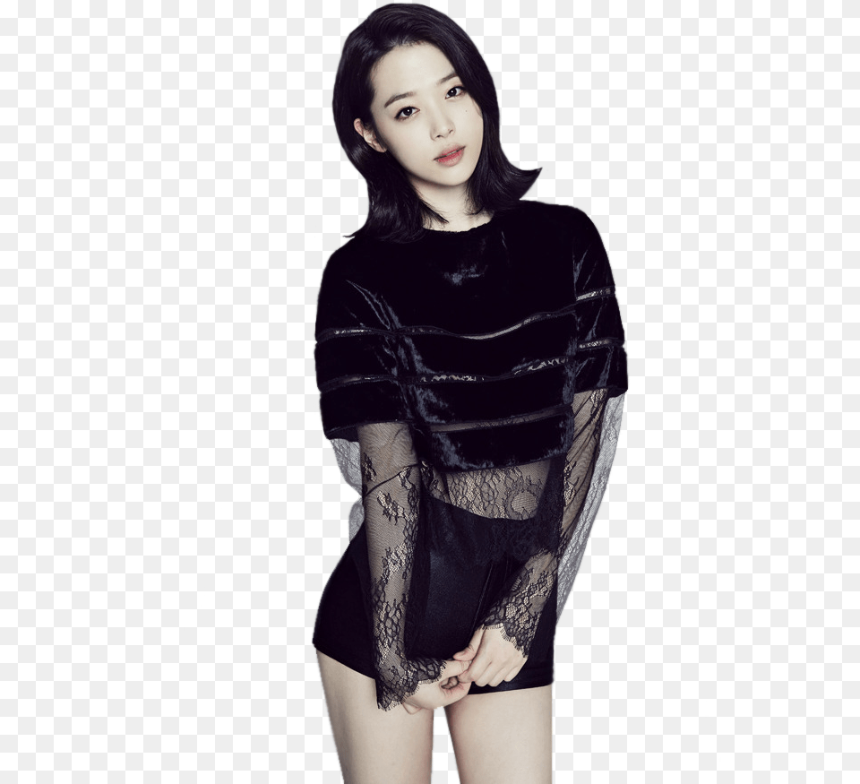 Transparent Sulli From The 2014 F Calendar Xthe Lace F X Sulli Electric Shock Bang, Adult, Sleeve, Portrait, Photography Free Png