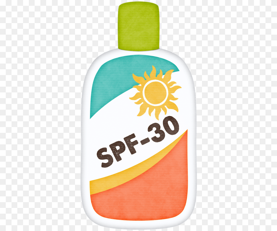 Transparent Summer Clipart Sunscreen Clipart, Bottle, Cosmetics, Lotion Png Image