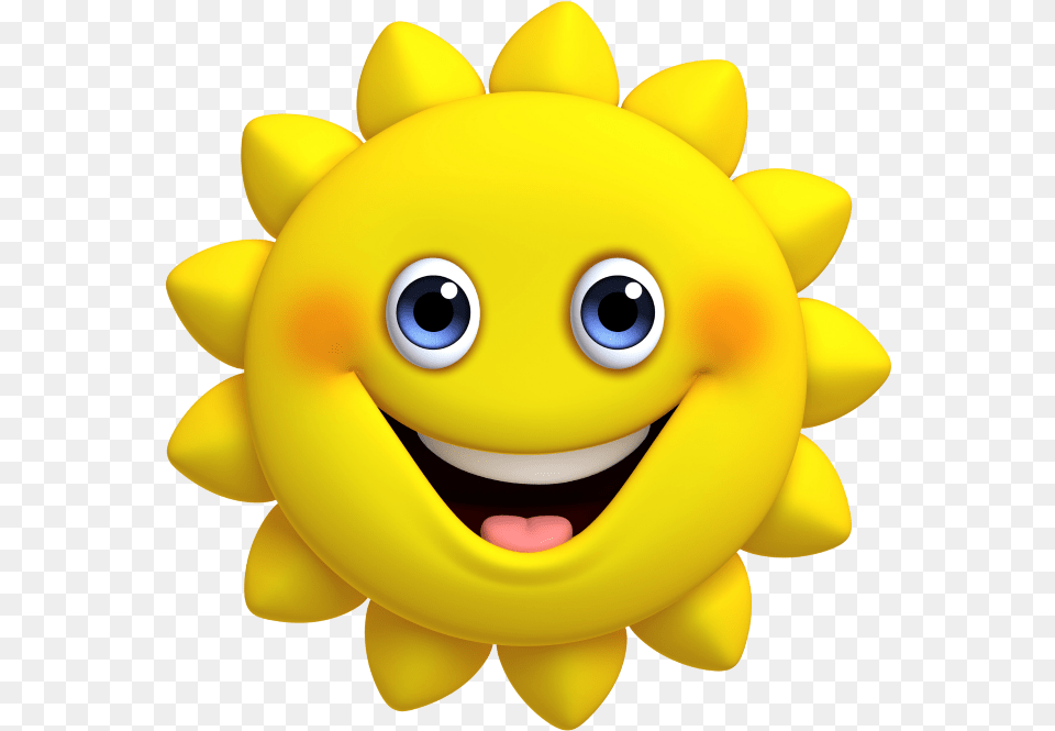 Transparent Sun Emoji Sun Cute Cartoon, Toy, Plush Png