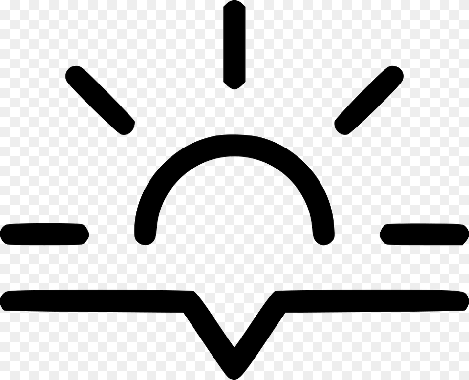Transparent Sun Set Sun Icon Transparent, Stencil, Symbol, Logo, Appliance Free Png Download