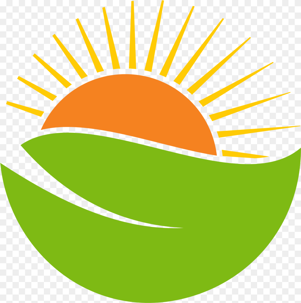 Transparent Sun Vector Grass And Sun Logo, Food, Fruit, Produce, Plant Png